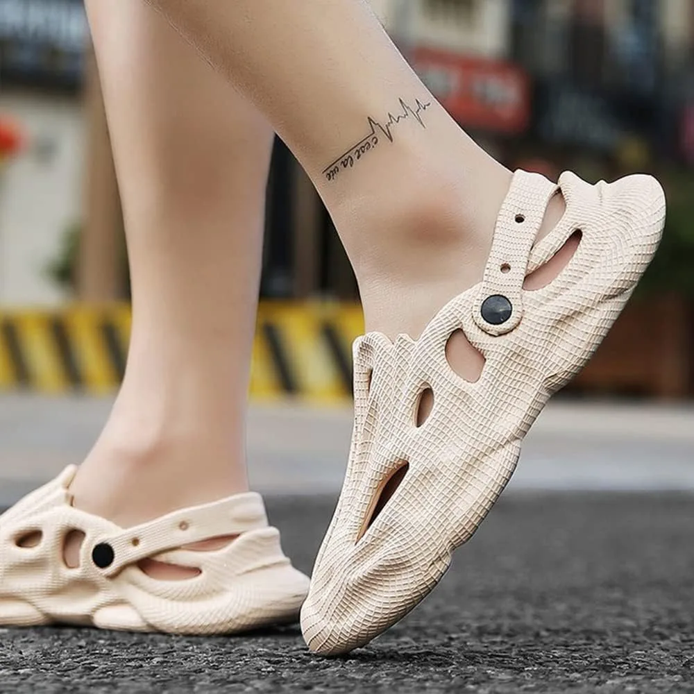 

Мужские сабо легкие садовые сандалии дышащие летние тапочки повседневные пляжные мюли TangDao, хаки