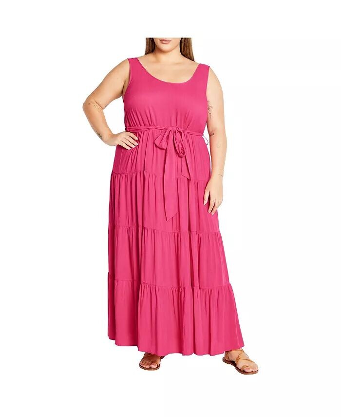 

Платье макси Sasha Plus Size CITY CHIC, розовый