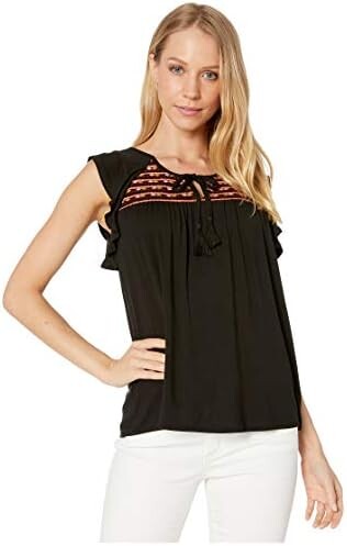 

Топ Sanctuary Wild Belle Boho Tank Top, цвет Black/Henna Multi