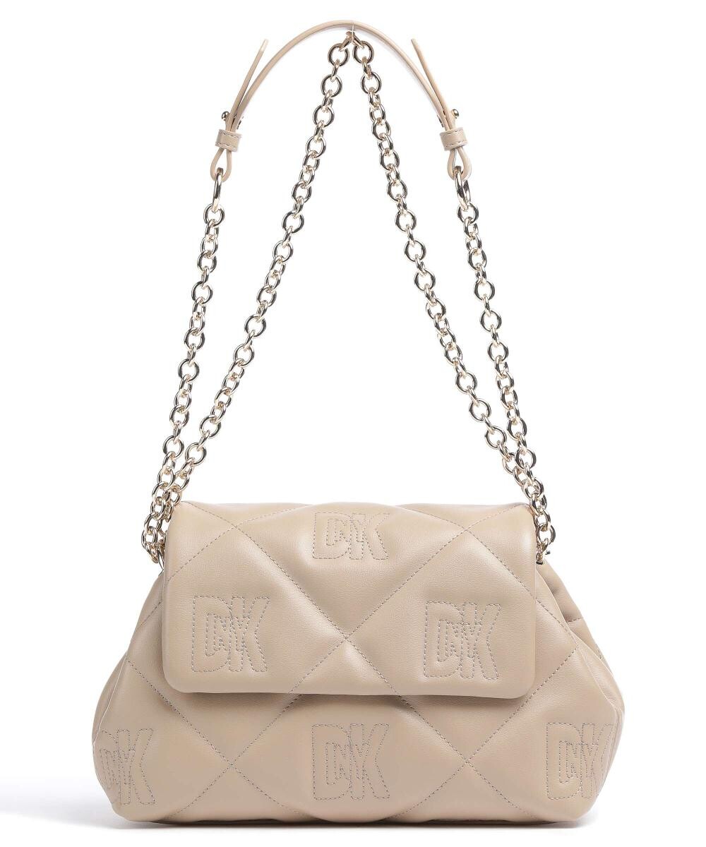 

Сумка через плечо Milano Crosstown из мелкозернистой яловой кожи. Dkny, бежевый