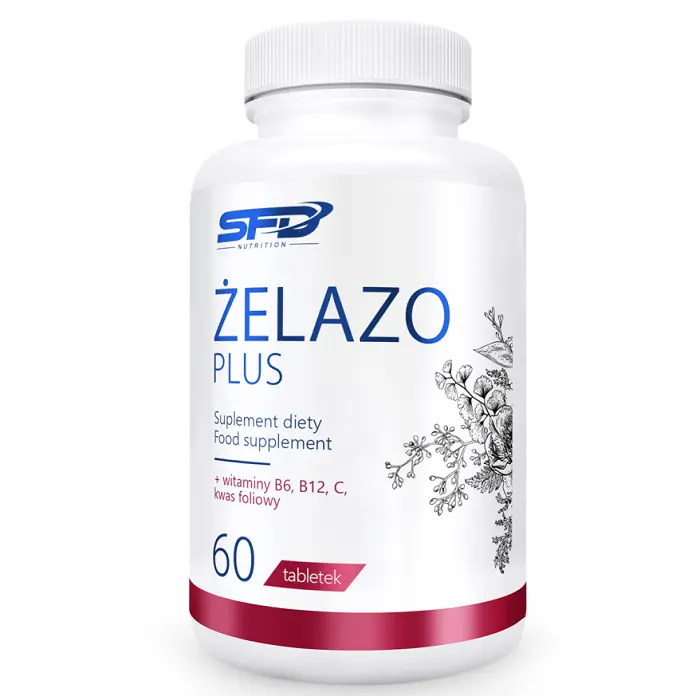 

SFD Żelazo Plus препарат, содержащий железо и ингредиенты, улучшающие его усвоение, 60 шт.