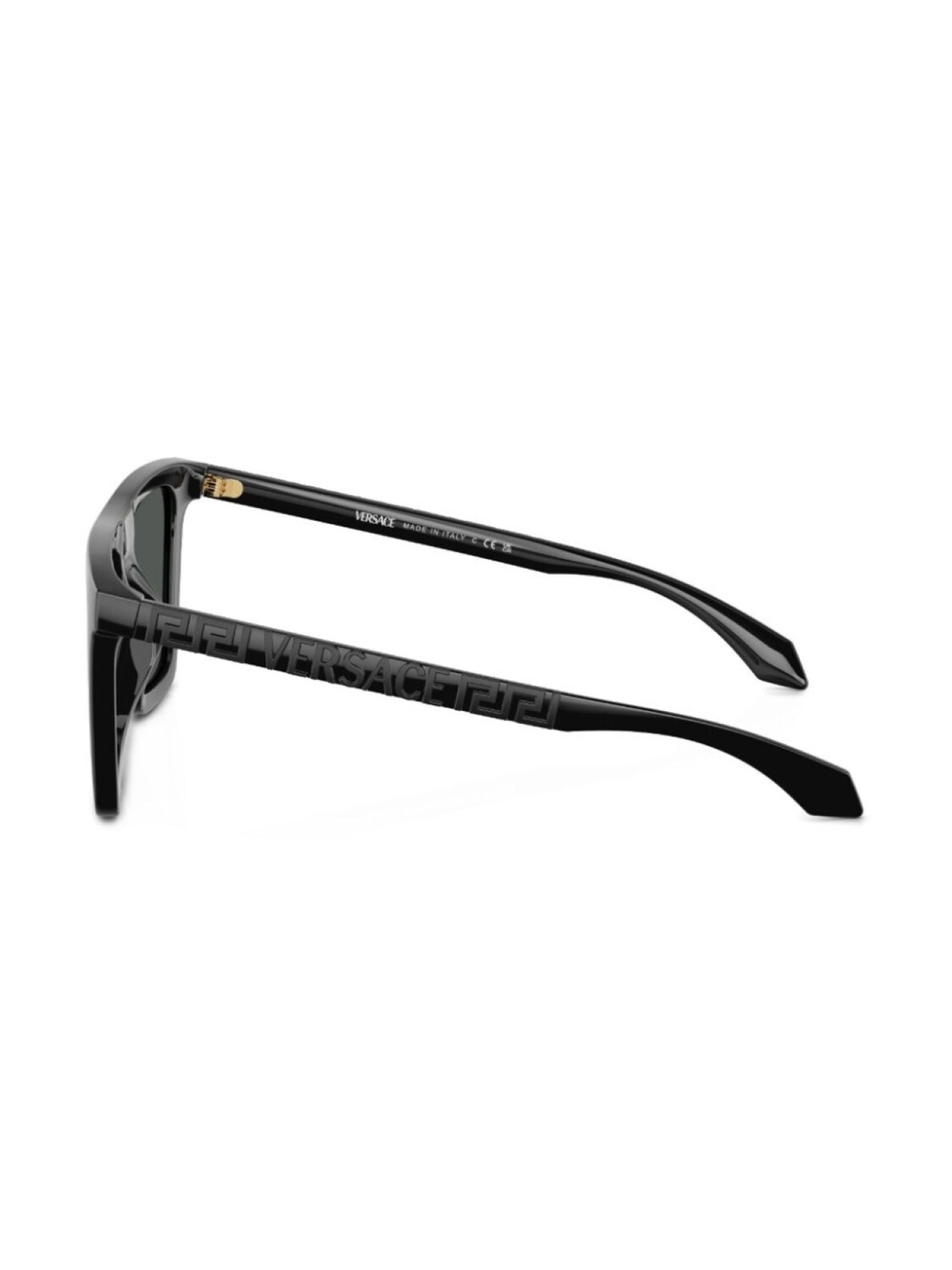 Солнцезащитные очки в квадратной оправе с декором Greca Versace Eyewear, черный — фото 3