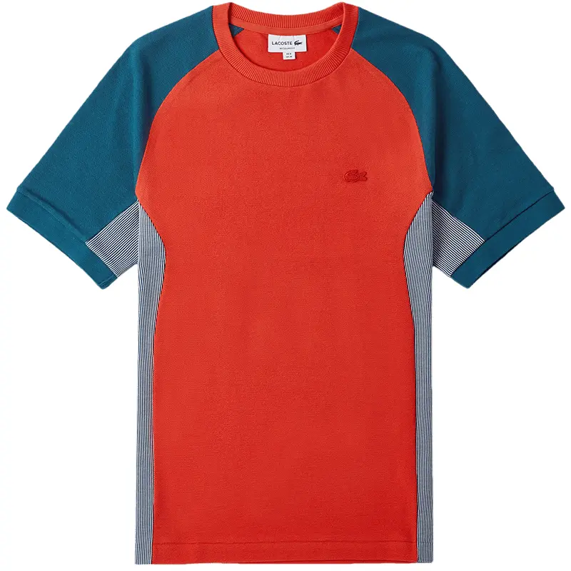 Футболка мужская LACOSTE, белый/светло-коричневый — фото 3