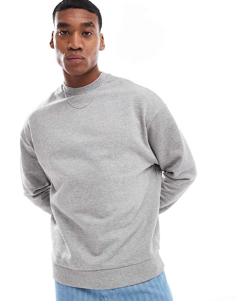 

ASOS DESIGN – Essential – толстовка оверсайз цвета Grau meliert