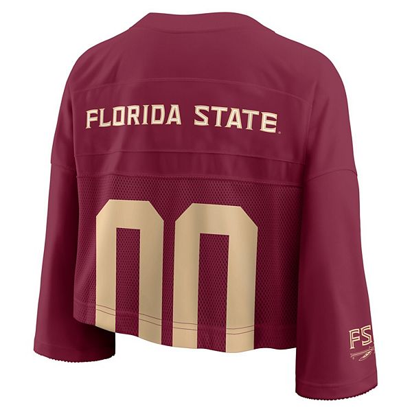 Женская укороченная футболка Florida State Seminoles с сетчатыми вставками Nike — фото 4