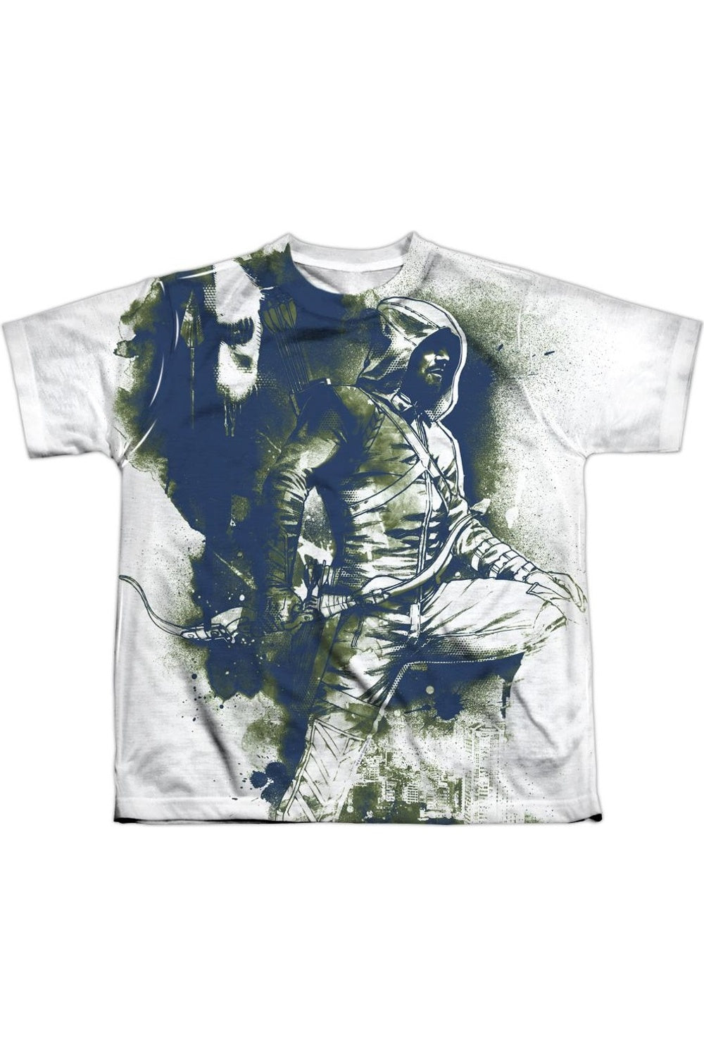 

Футболка Arrow с принтом спрея, детская, короткий рукав Gildan, белый