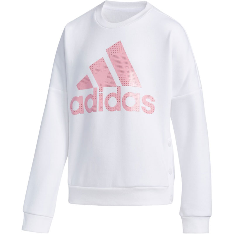 

Свитшот розовый белый подростковый Adidas