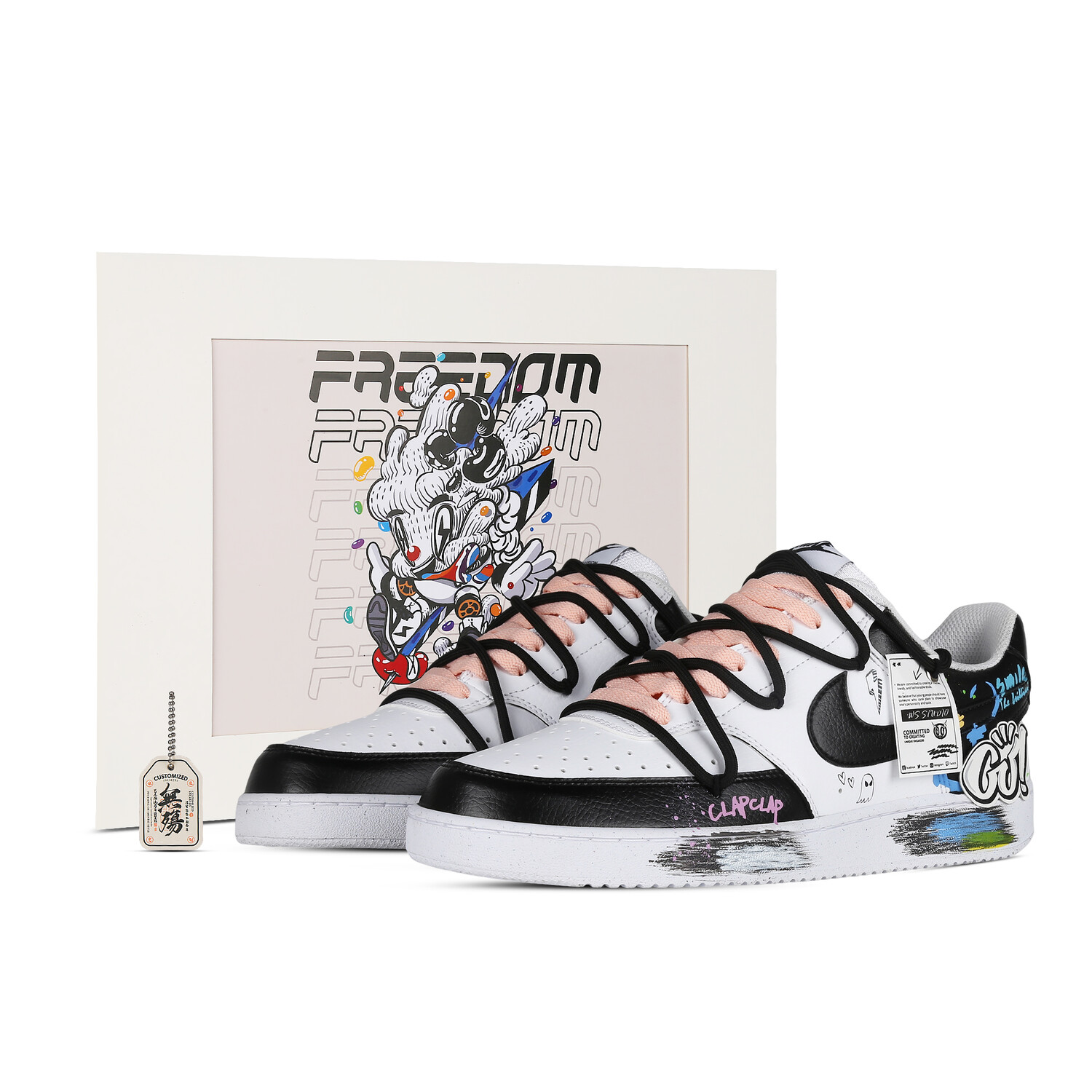 

Кроссовки Nike Court Vision 1 Skateboard Shoes Women's Low-Top Black White