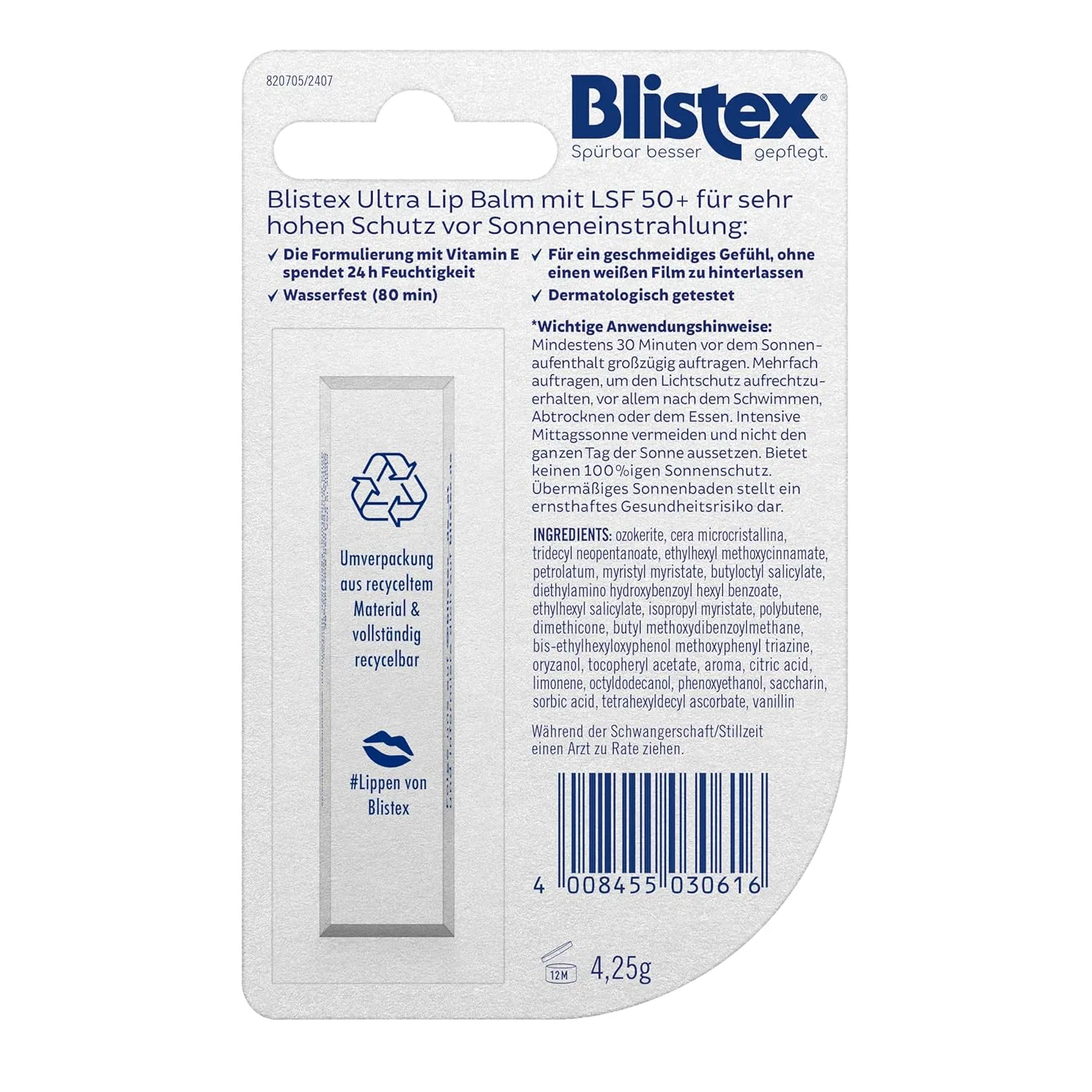 Бальзам для губ «Sun Ultra SPF 50+» от Blistex, 4.25 г Blistex — фото 2