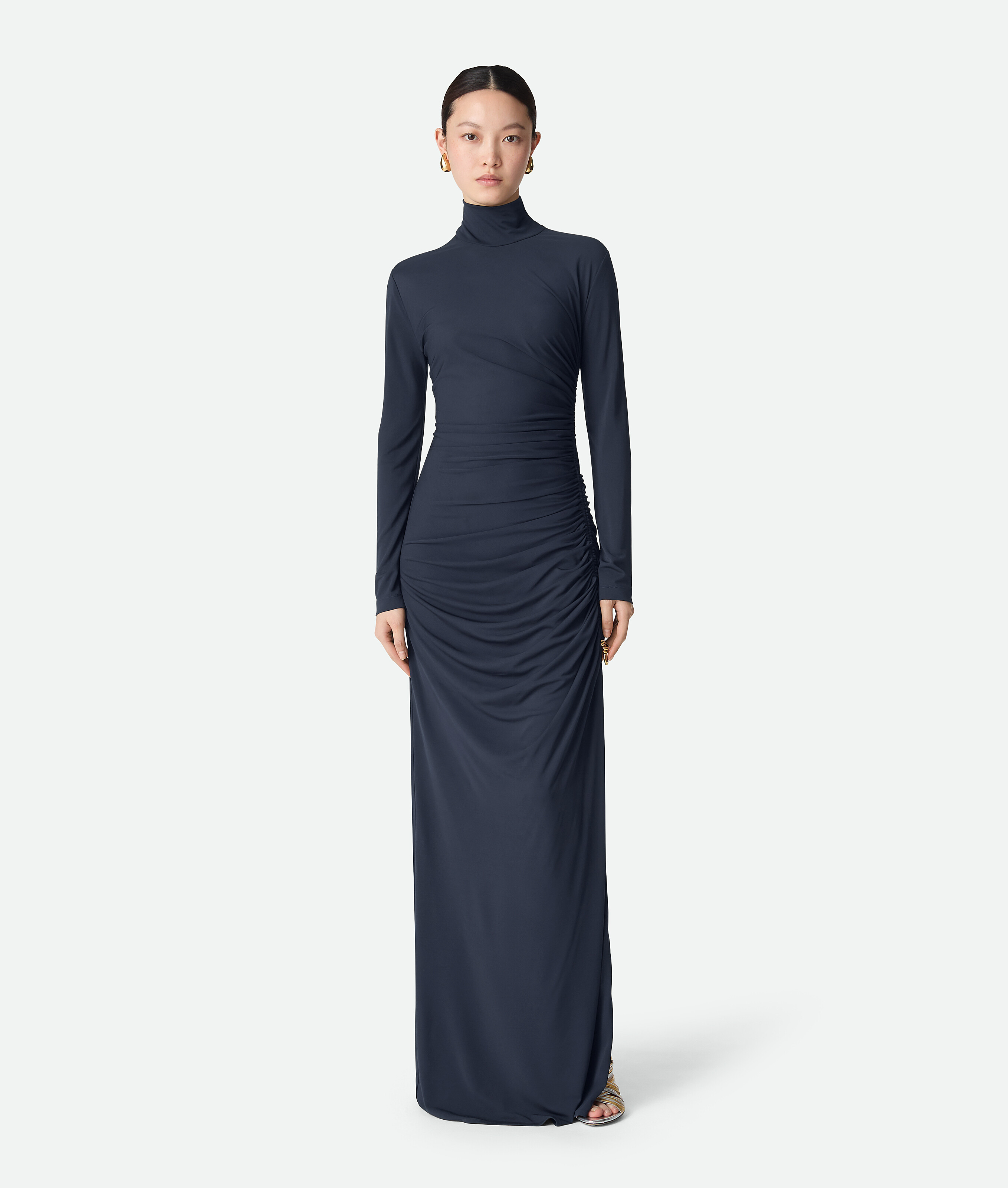 

Crepe viscose jersey dress BOTTEGA VENETA, бездна
