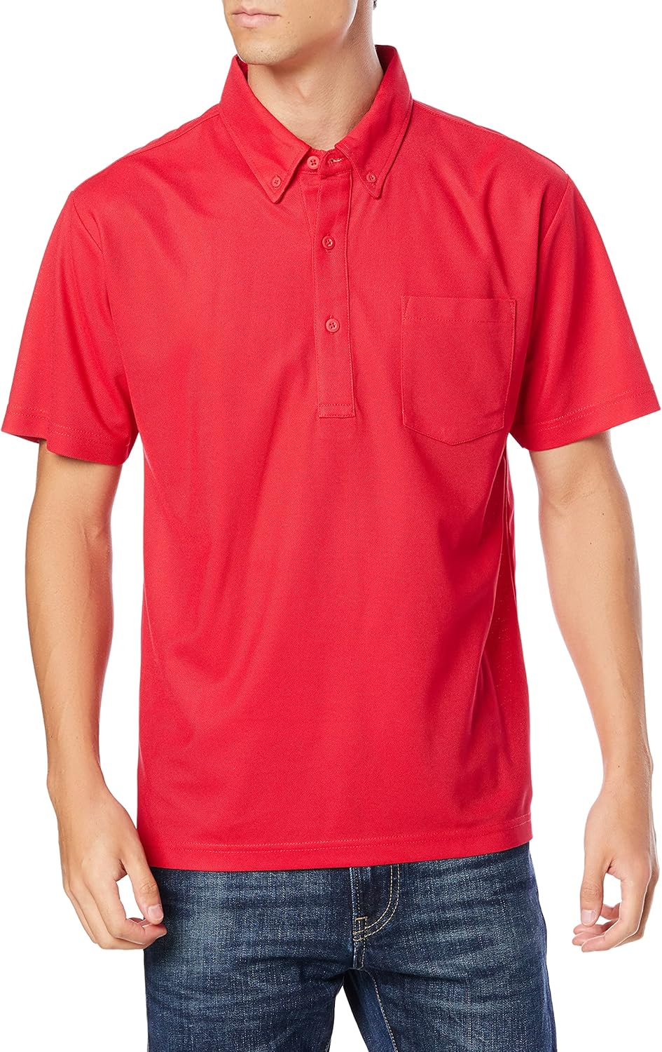 

Поло F-STYLE в западном стиле, с карманами и пуговицами, унисекс, для взрослых, красный
