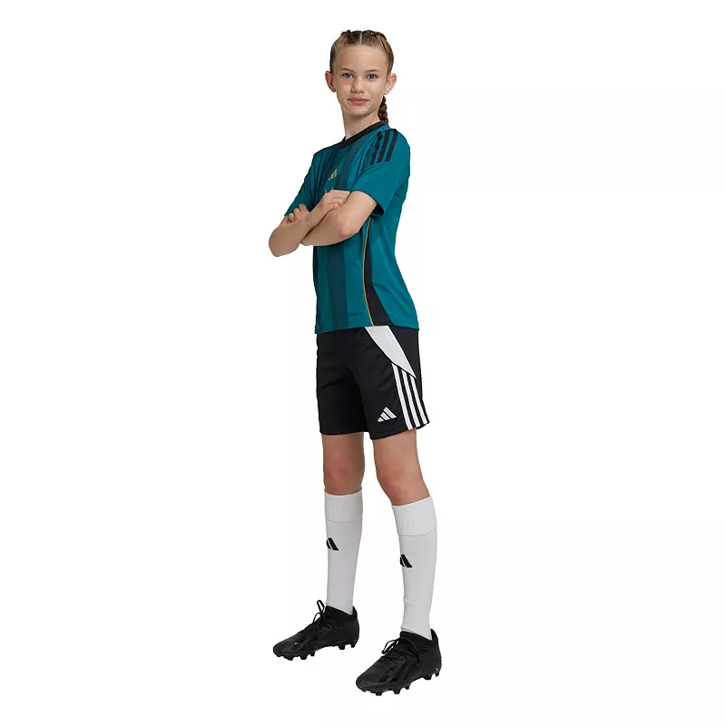 

Детская тренировочная футболка Adidas с Месси, цвет Legacy Teal