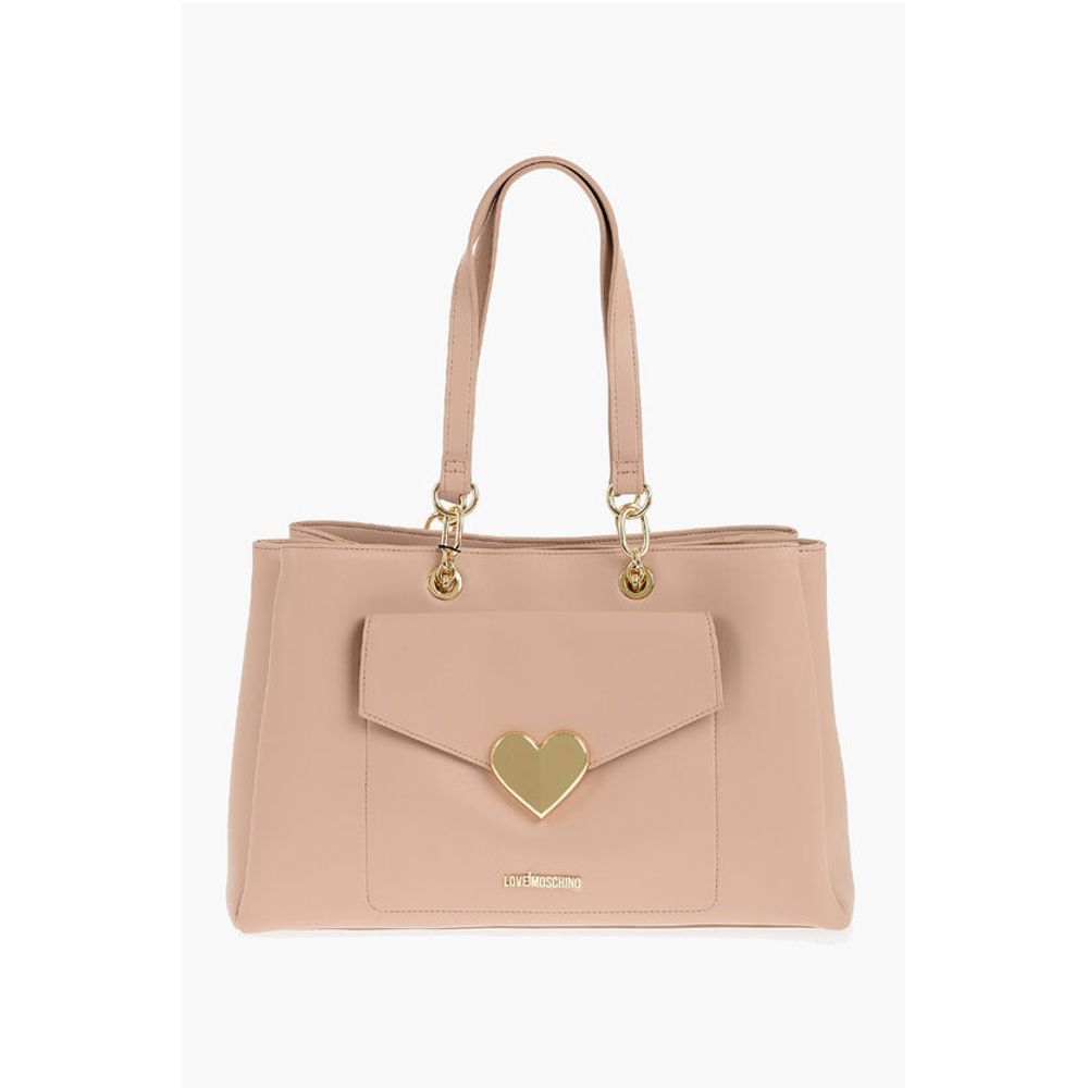 

Сумка-тоут LOVE из искусственной кожи с золотым логотипом Moschino, Beige