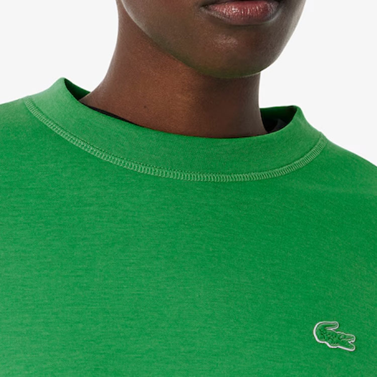 Свитшот LACOSTE, зеленый, ретро-спортивный стиль — фото 4