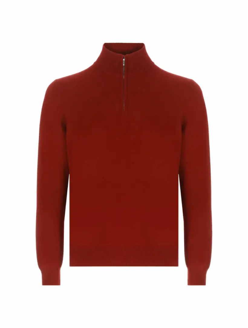 

Кашемировый свитер на молнии Loro Piana, красный