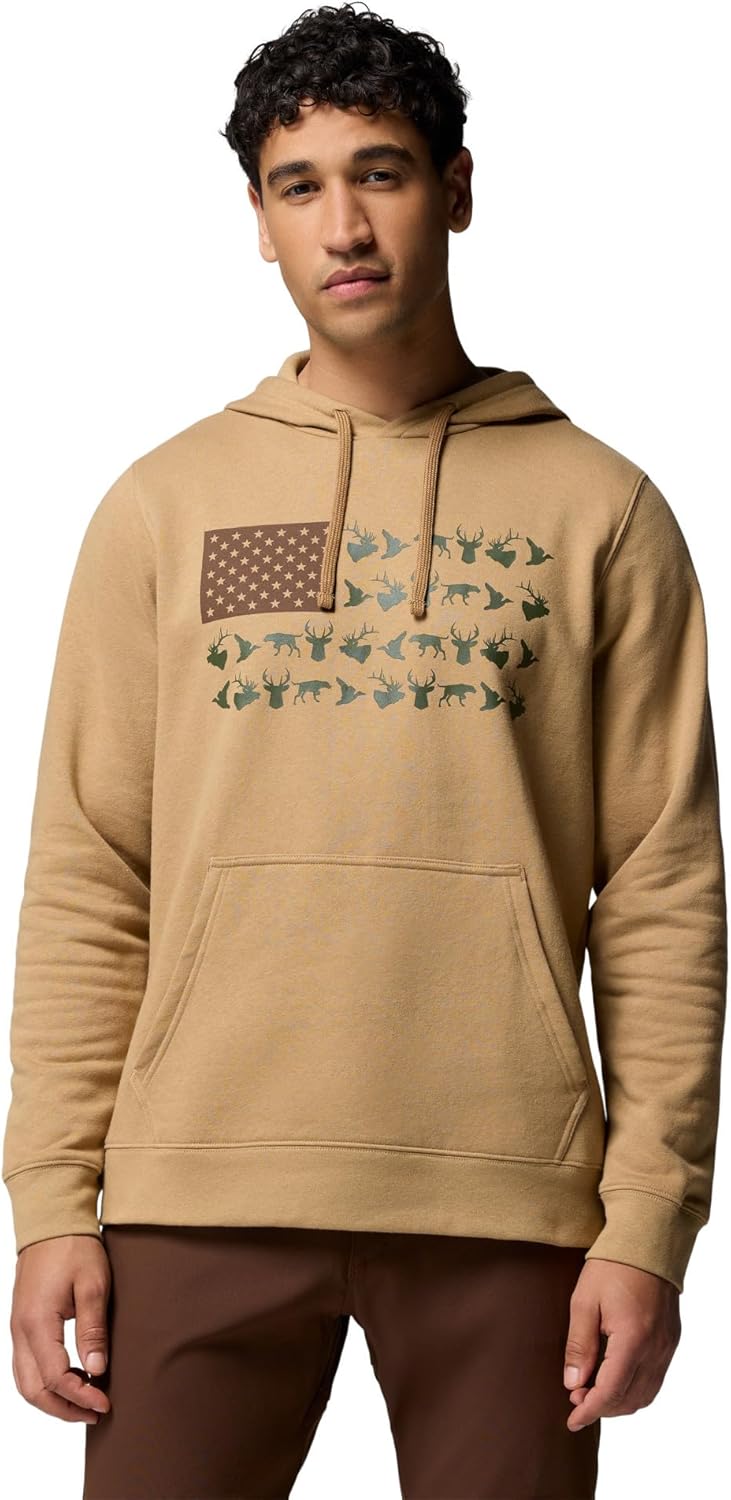 

Колумбия мужская толстовка с капюшоном PHG Game Flag II, Sahara/Tobacco Hunt Flag, X-Large Columbia