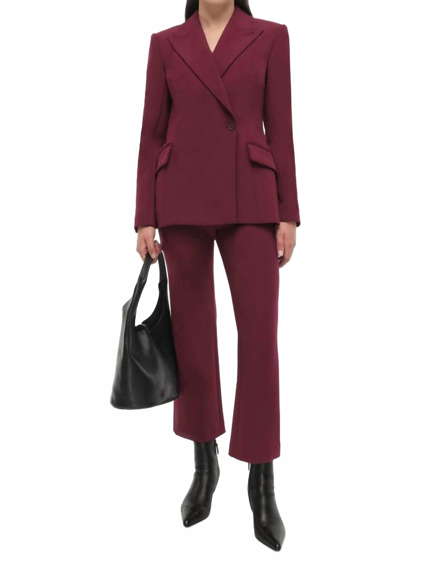 

Сурьяби Приталенный пиджак в цвете оксблад JONATHAN SIMKHAI, Oxblood