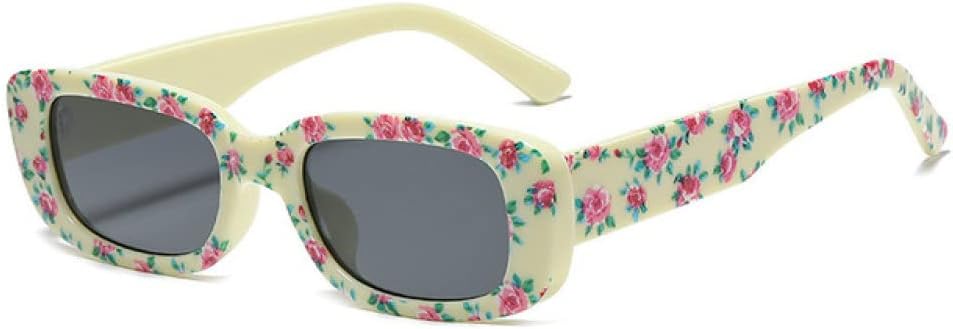 

Новые солнцезащитные очки в стиле ретро 2025 года, маленькие прямоугольные, женские, цветные, мужские, солнцезащитные очки с защитой от УФ-излучения DSXLY, Light Yellow Black