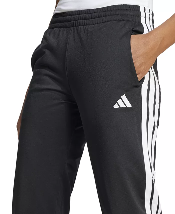 Женские трикотажные брюки с тремя полосками Track Pants adidas, черный — фото 4