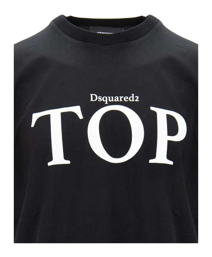 Мужская футболка с контрастным принтом Dsquared2, черный — фото 3
