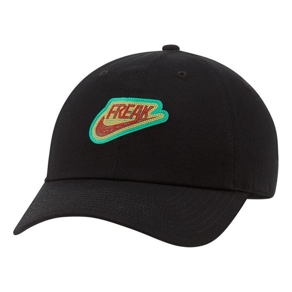 

Бейсболка freak giannis heritage86 cap 'black green orange' Nike, черный