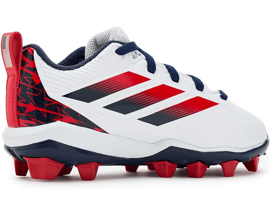 Унисекс кроссовки Adidas Kids Adizero Impact 2.0 Duogout, White/Team Navy Blue /Team Collegiate Red — фото 3