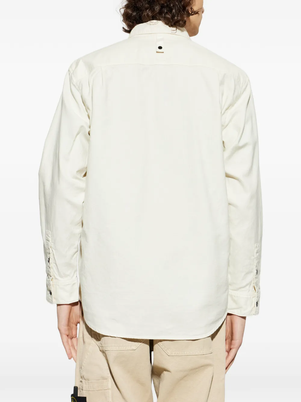 Рубашка с длинными рукавами на пуговицах Stone Island, бежевый — фото 4
