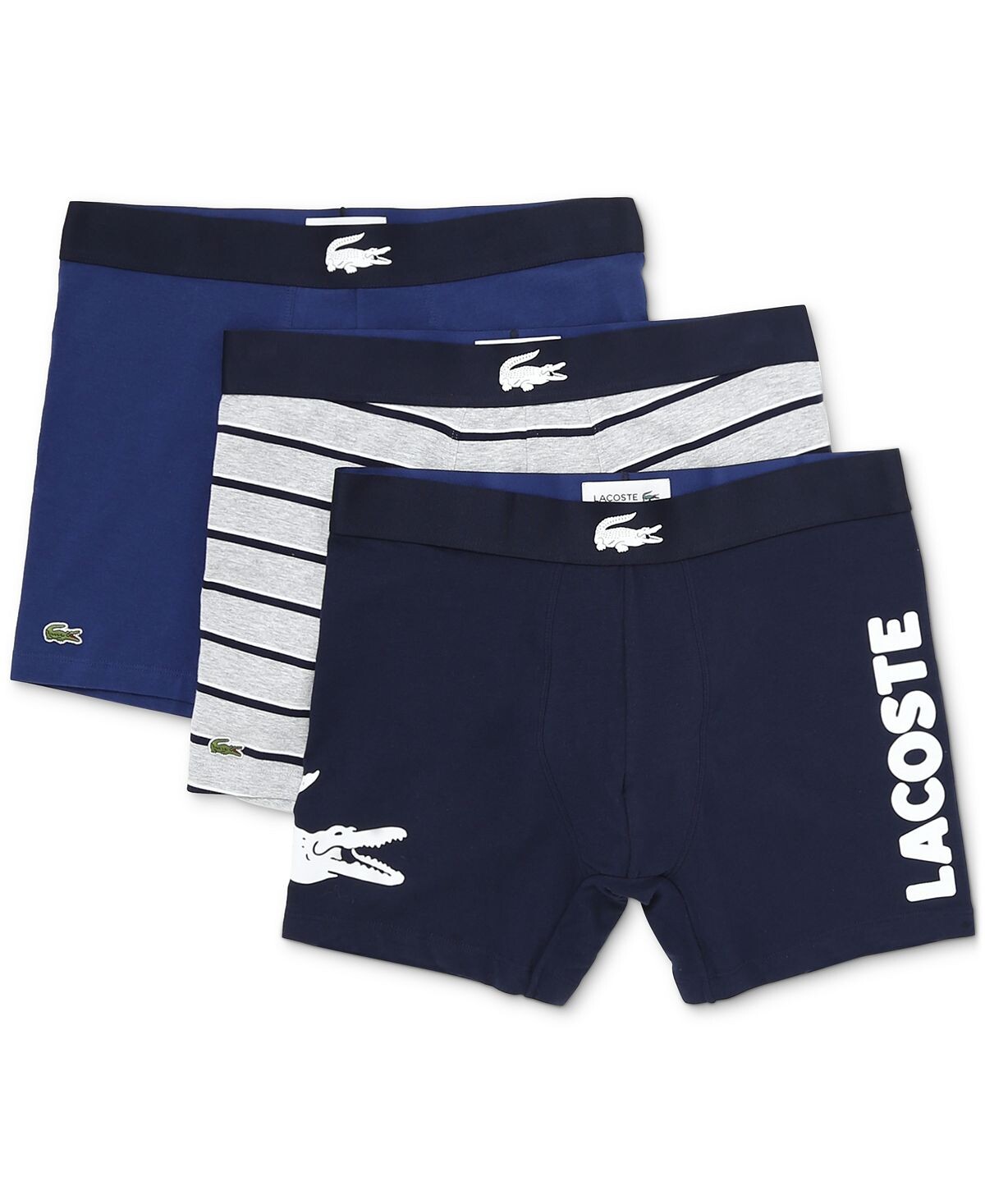 

Мужские длинные эластичные трусы-боксеры с принтом, 3 предмета Lacoste