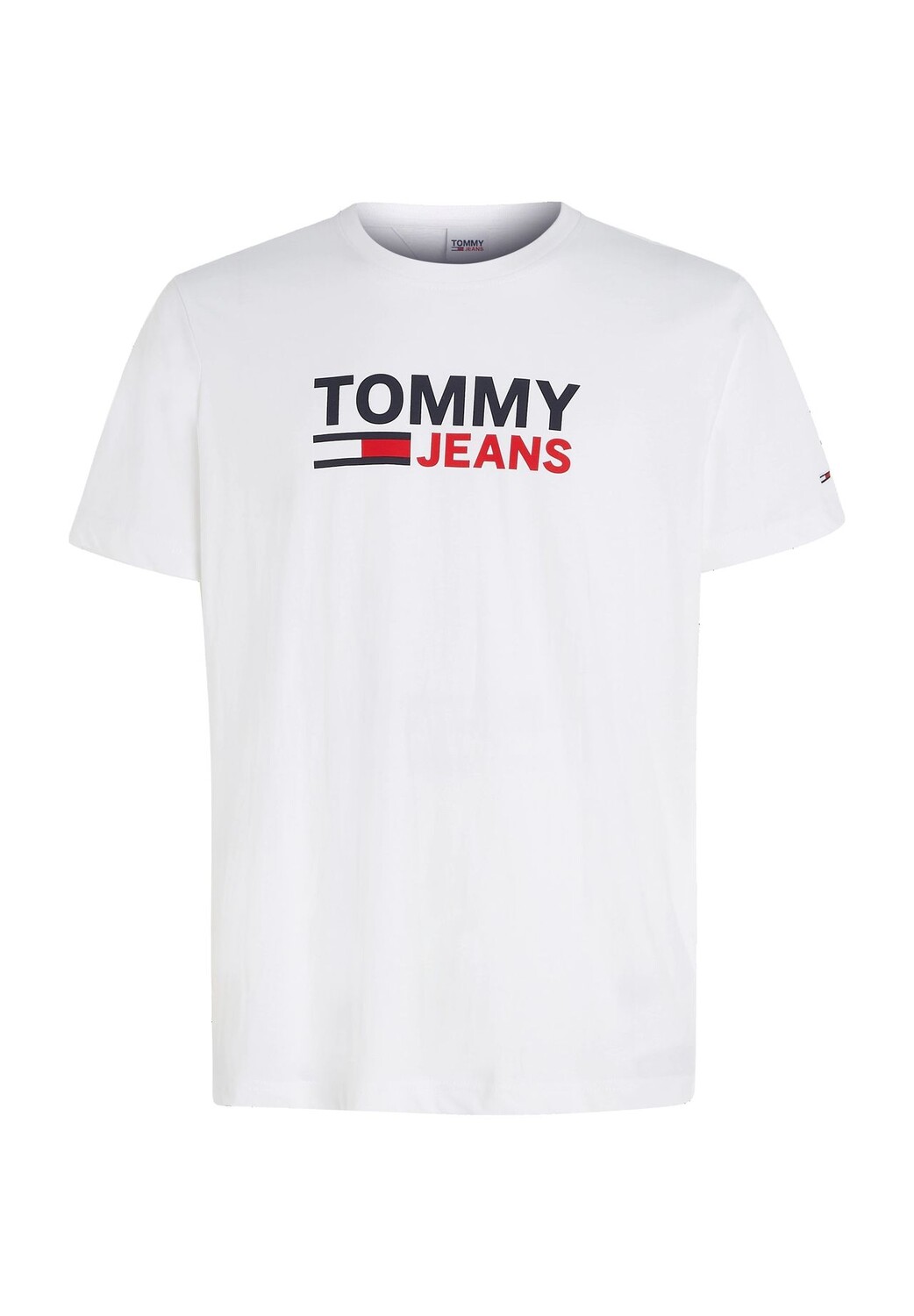 

Футболка, круглый вырез, с логотипом, мужская TOMMY Jeans, цвет Ybr White