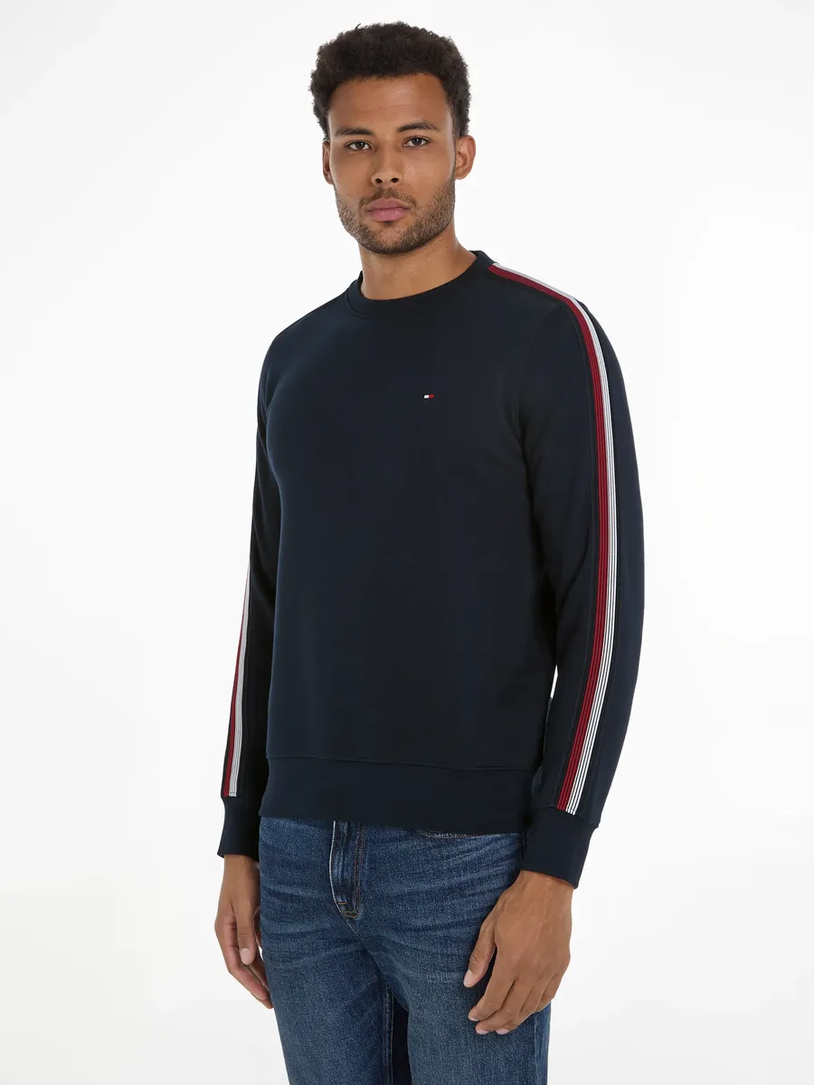 

Толстовка Tommy Hilfiger "SHADOW GS STRIPE SWEATSHIRT", полоски цветов Tommy на рукаве, цвет Desert Sky