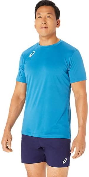 

Мужская волейбольная футболка Asics 2051A332 с коротким рукавом и принтом Dry Print, синий