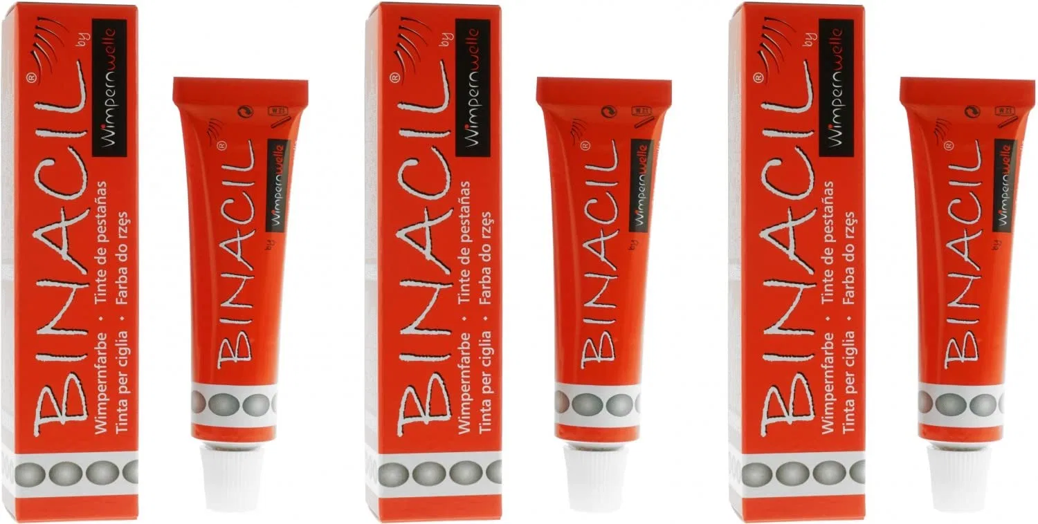 Краска для ресниц и бровей «Binacil Light Black» от Wimpernwelle, 3 x 15 г Wimpernwelle