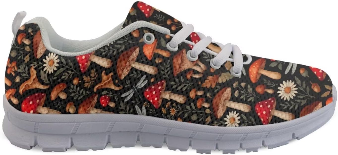 

Гольф-обувь, модные кроссовки на шнуровке, легкие кроссовки для фитнеса, спортзала, тенниса, бега и походов Getelinseng, Mushroom Daisy