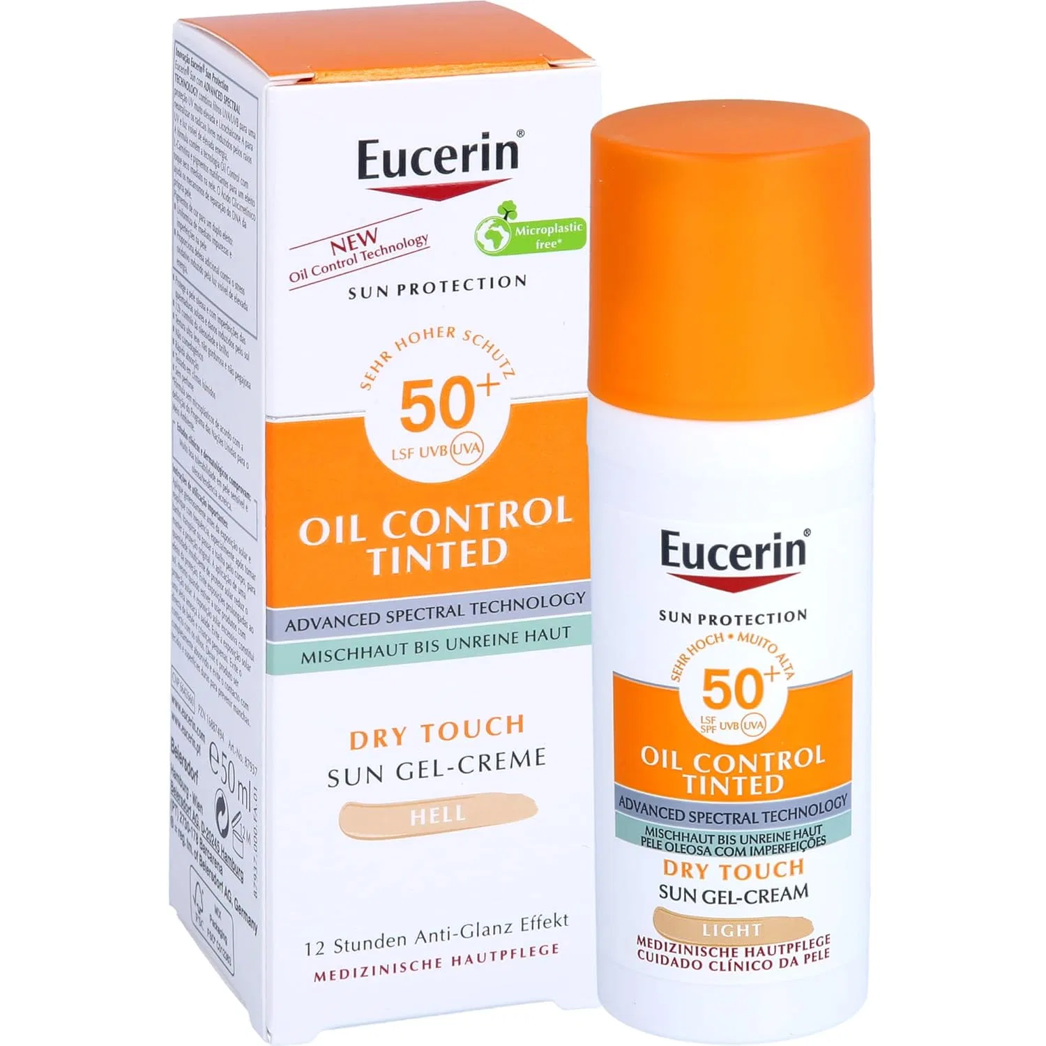 Тонирующий солнцезащитный гель-крем Eucerin Oil Control SPF 50+ Light, 50 мл Eucerin — фото 3