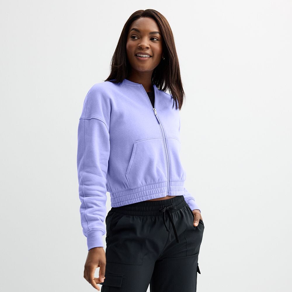 

Женская ультрамягкая укороченная куртка-бомбер Tek Gear, цвет Lola Purple