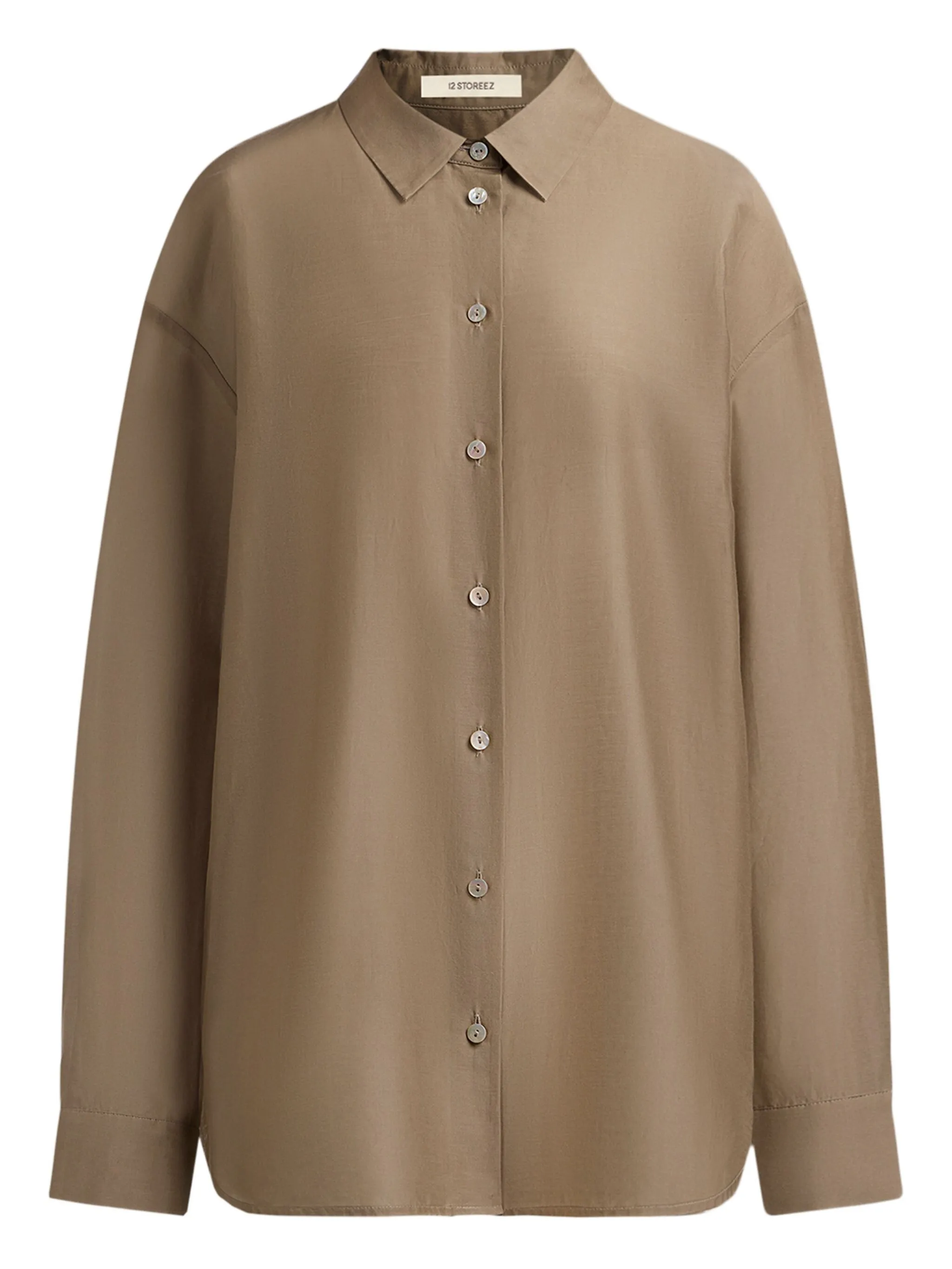 

Рубашка с перламутром 12 Storeez, коричневый