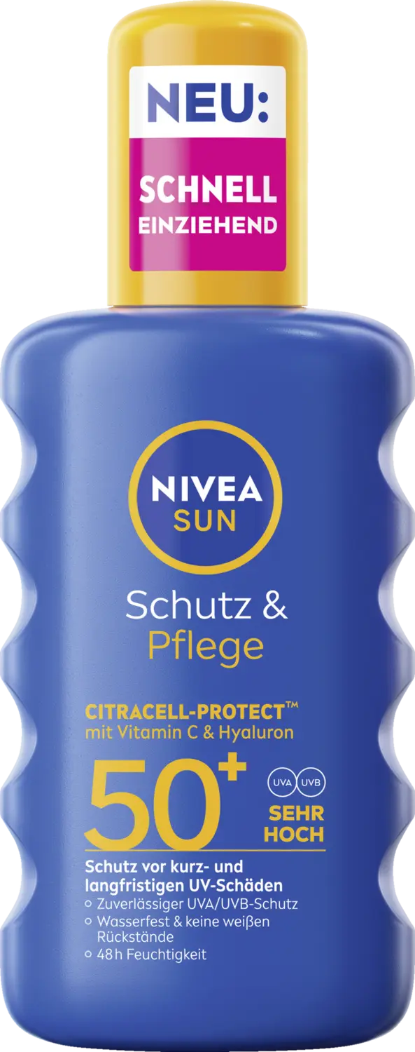 

Солнцезащитный крем NIVEA SUN Sonnenspray Schutz & Pflege LSF 50+