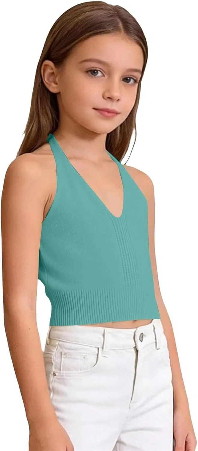 Топ для девочек с завязкой бантом, Generic, Light Blue — фото 4