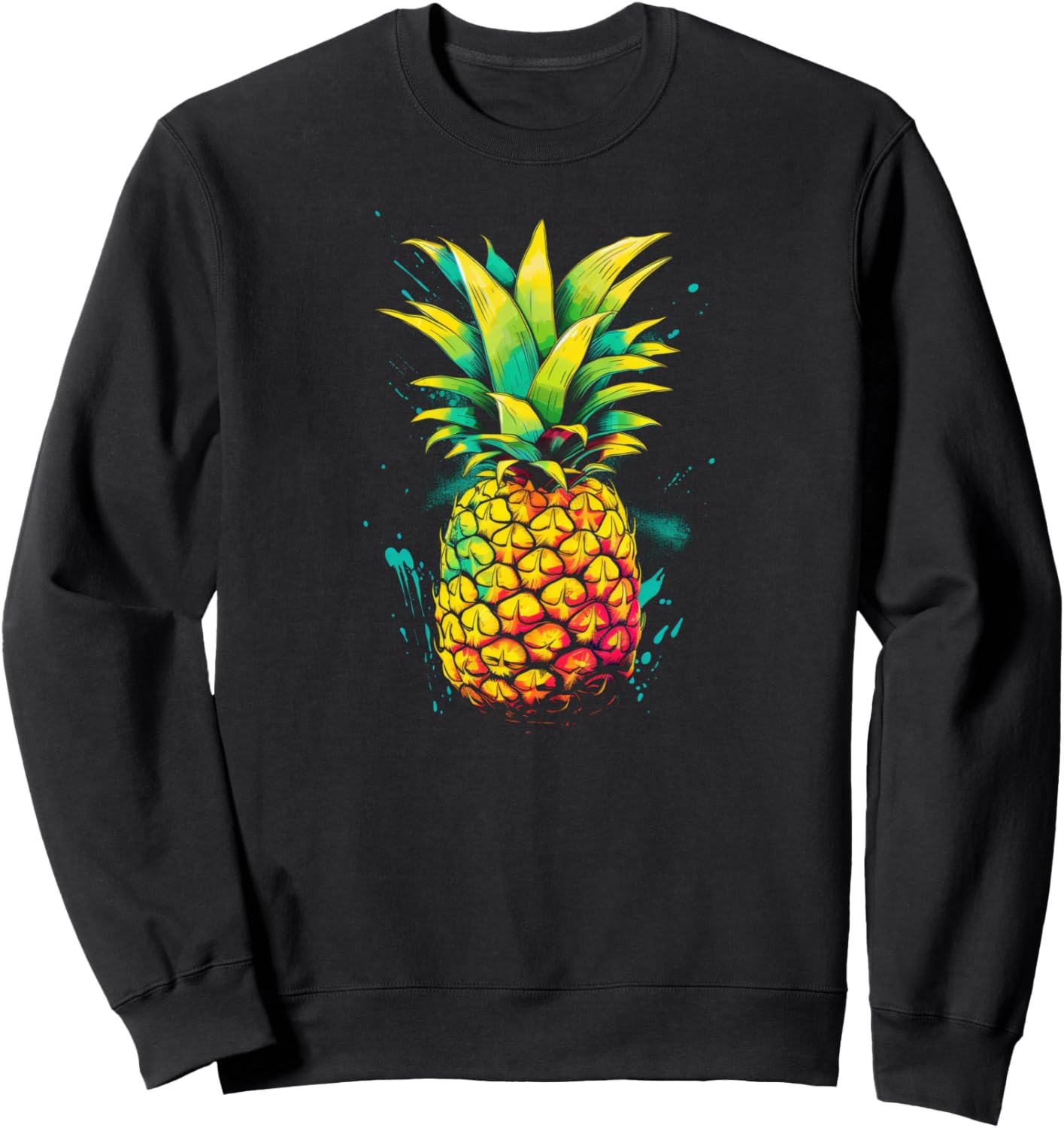 

Толстовка с тропическим рисунком ананаса Pineapple And Summmer Apparel, черный