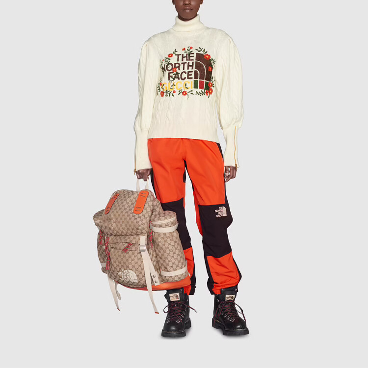 Свитер женский Gucci, коллаборация с The North Face, белый — фото 2