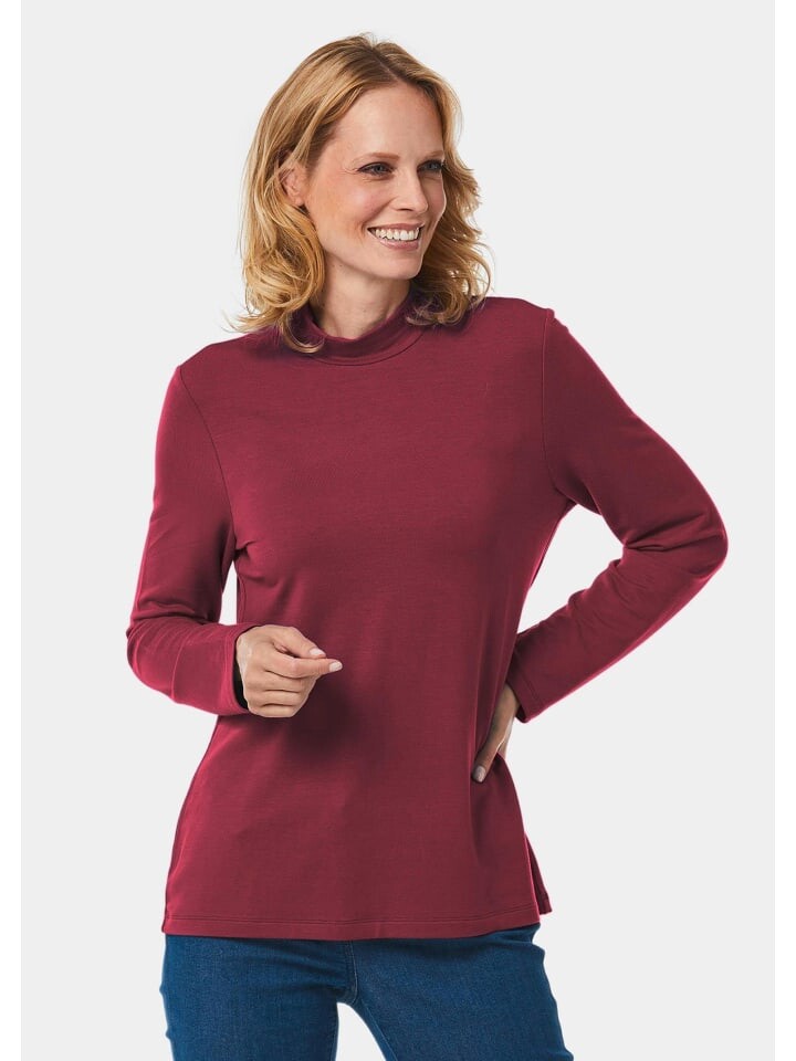 

Лонгслив GOLDNER Stehbundshirt, цвет dunkelrot