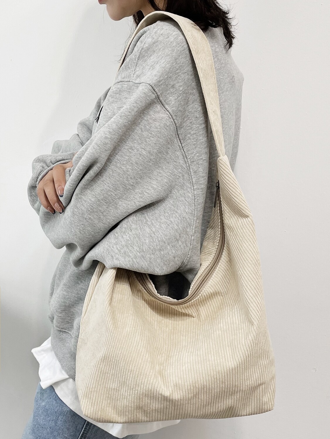 

Сумка вельветовая деловая, бежевый