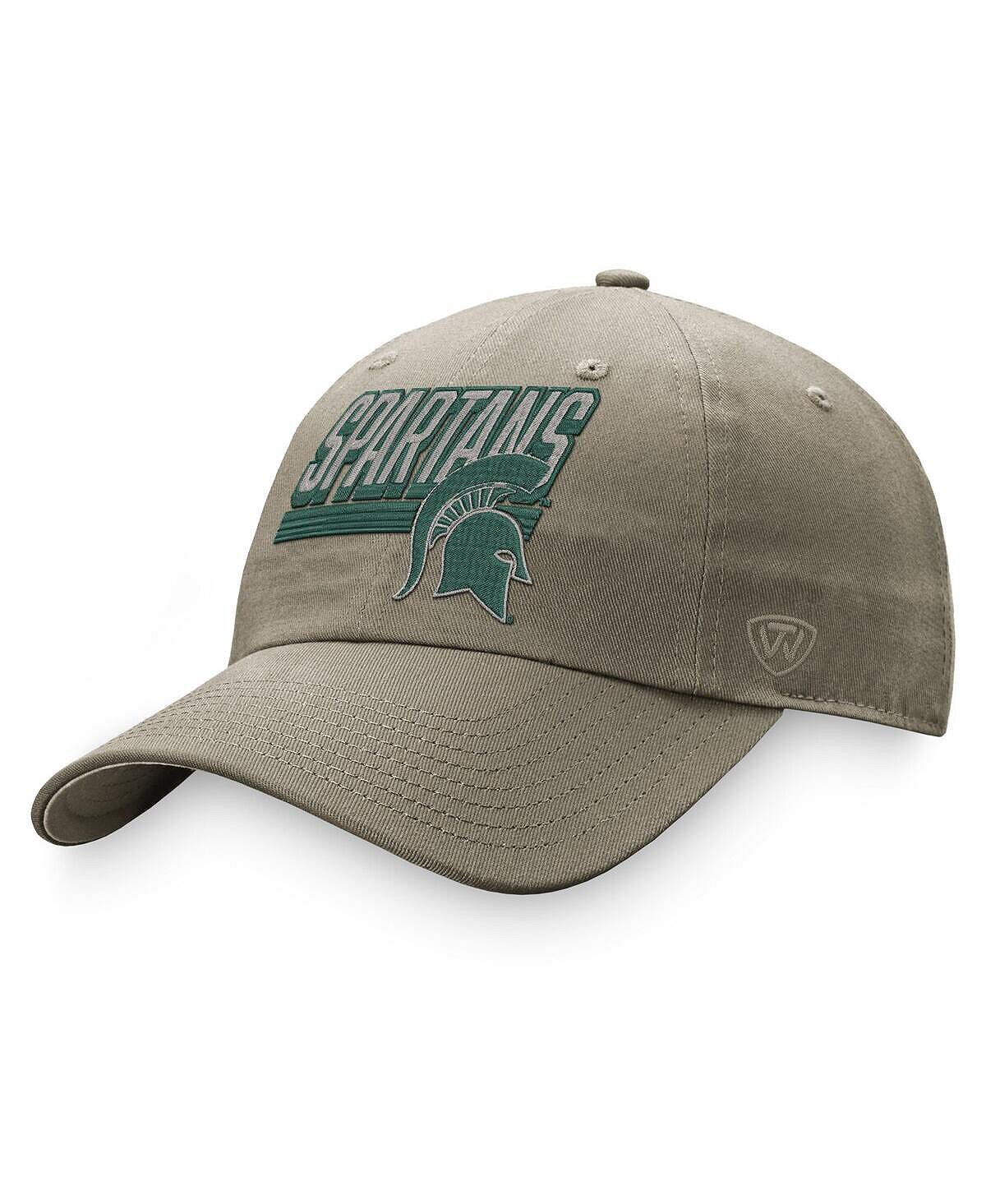 

Мужская регулируемая шляпа цвета хаки Michigan State Spartans Slice Top of the World