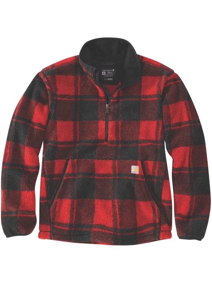 

Толстовка CARHARTT Pullover Half-Zip, цвет rot/schwarz