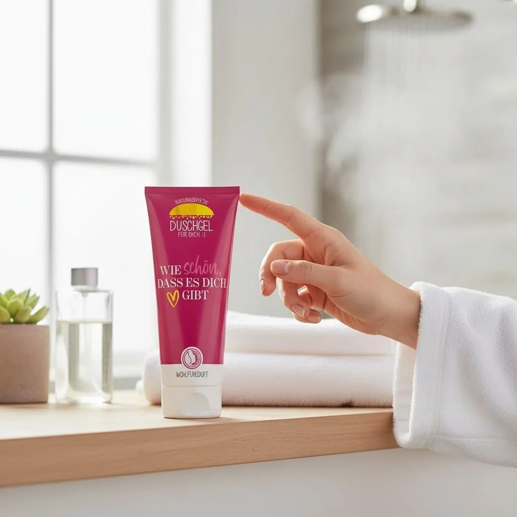 Гель для душа с ароматом лотоса, 200 мл Schenken-24, Shower Gel 'Schön Dass Es Dich Gibt' — фото 3