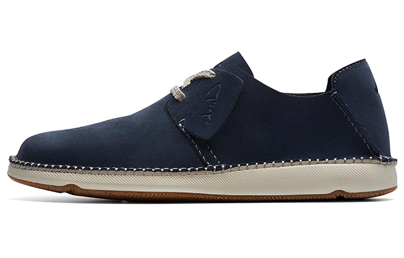 

Clarks Повседневные кожаные туфли мужские синего цвета