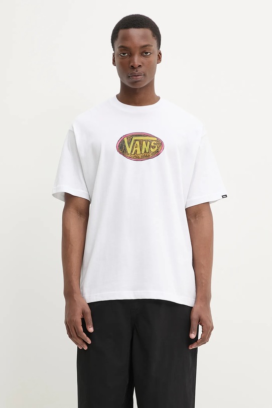 

Хлопковая футболка Vans, белый
