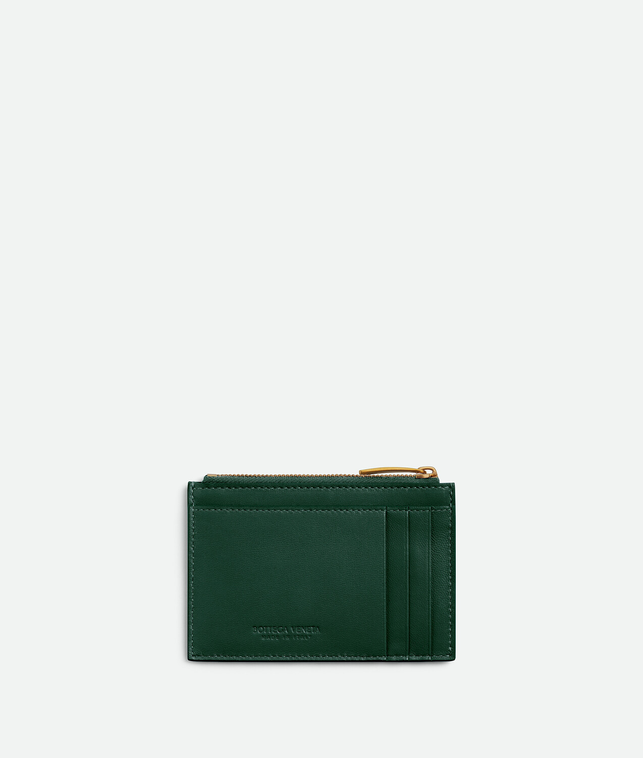 Cassette zipped card case BOTTEGA VENETA, изумрудно-зеленый — фото 3