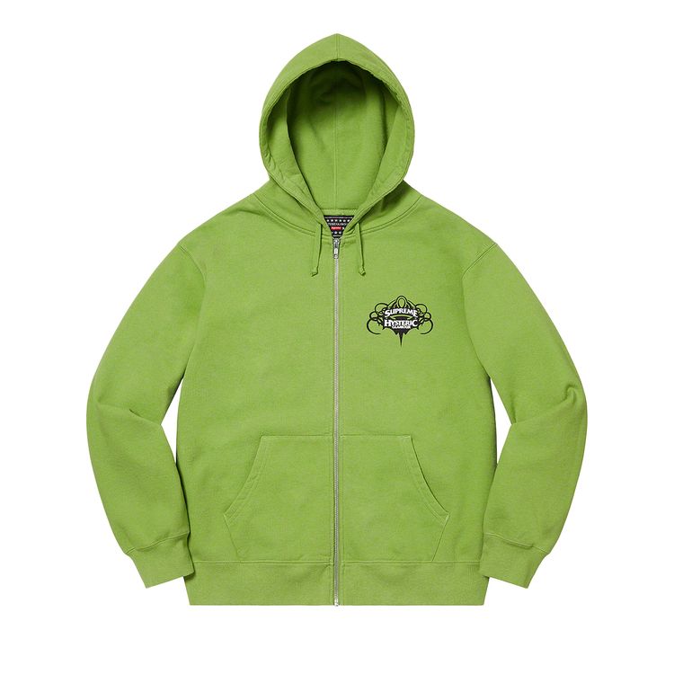 

Толстовка Supreme x Hysteric Glamour Zip Up Hooded Sweatshirt 'Lime', зеленый