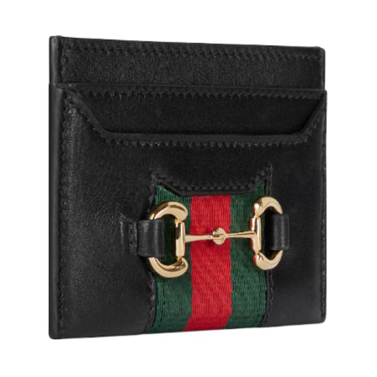 GUCCI Кожаный картхолдер Women's Black — фото 2